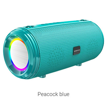 Портативная акустика Borofone BR13 Peacock Blue (бирюзовый)